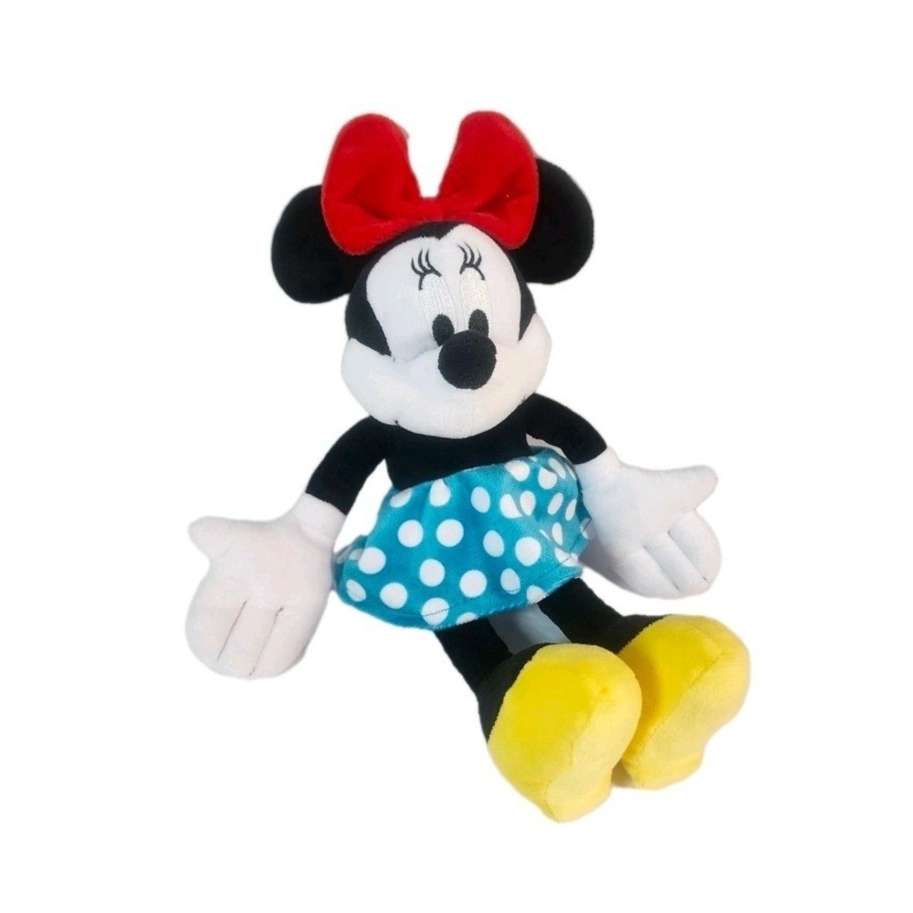 Rare Disney Minnie Mouse 100th‎ Anniversary Plush Toy Blue Polka Dot Stuffed